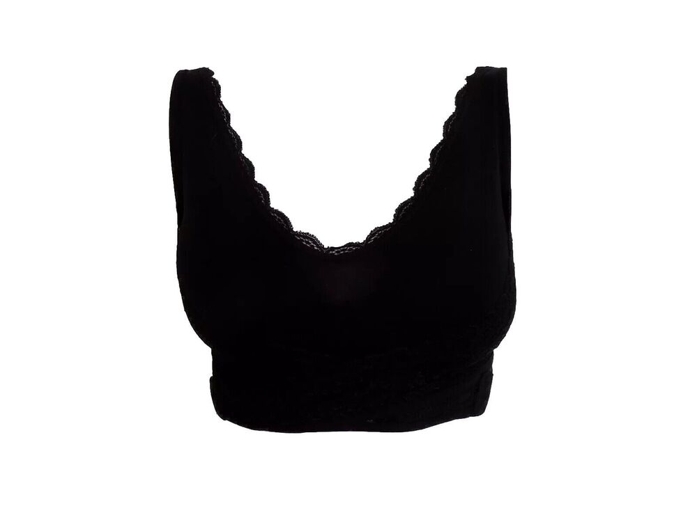 Cara Mia bra bralette size Medium comfort lift support wireless black NEW